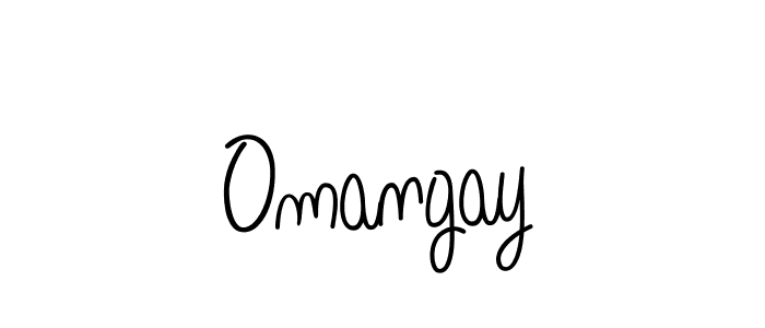 How to make Omangay name signature. Use Angelique-Rose-font-FFP style for creating short signs online. This is the latest handwritten sign. Omangay signature style 5 images and pictures png