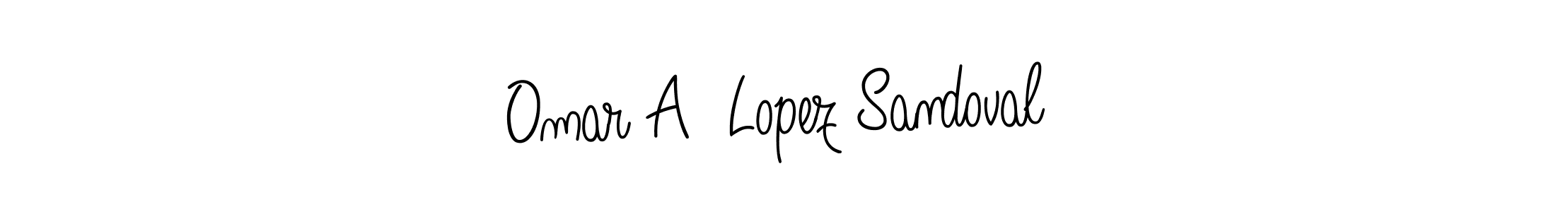 Use a signature maker to create a handwritten signature online. With this signature software, you can design (Angelique-Rose-font-FFP) your own signature for name Omar A  Lopez Sandoval. Omar A  Lopez Sandoval signature style 5 images and pictures png