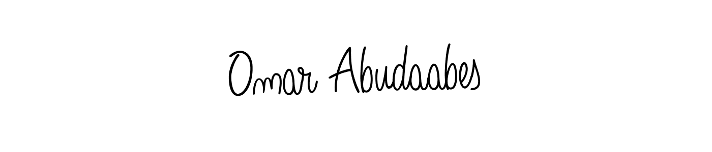 Make a beautiful signature design for name Omar Abudaabes. With this signature (Angelique-Rose-font-FFP) style, you can create a handwritten signature for free. Omar Abudaabes signature style 5 images and pictures png