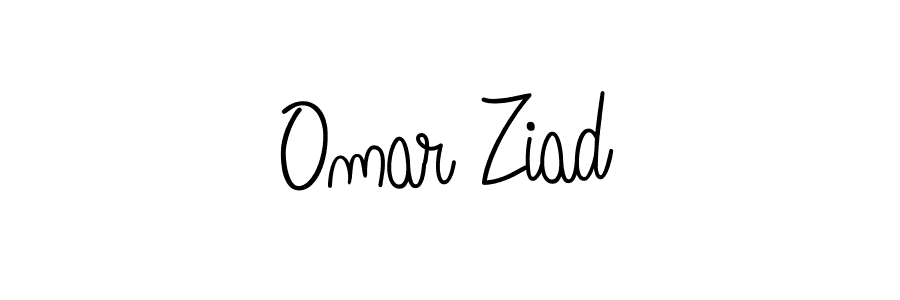 How to make Omar Ziad name signature. Use Angelique-Rose-font-FFP style for creating short signs online. This is the latest handwritten sign. Omar Ziad signature style 5 images and pictures png