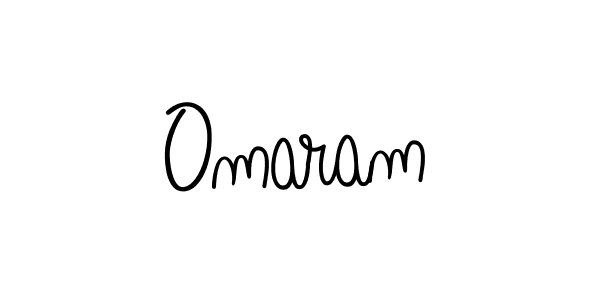 How to make Omaram name signature. Use Angelique-Rose-font-FFP style for creating short signs online. This is the latest handwritten sign. Omaram signature style 5 images and pictures png
