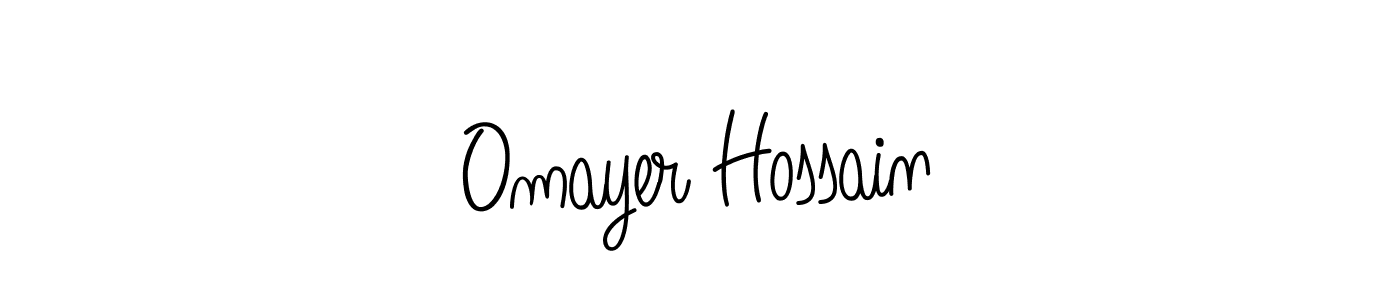 Use a signature maker to create a handwritten signature online. With this signature software, you can design (Angelique-Rose-font-FFP) your own signature for name Omayer Hossain. Omayer Hossain signature style 5 images and pictures png