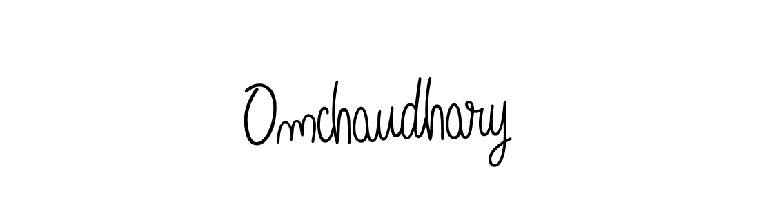 Omchaudhary stylish signature style. Best Handwritten Sign (Angelique-Rose-font-FFP) for my name. Handwritten Signature Collection Ideas for my name Omchaudhary. Omchaudhary signature style 5 images and pictures png