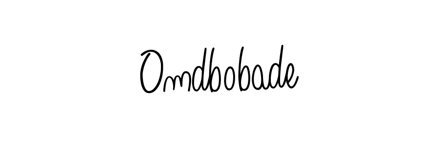 Use a signature maker to create a handwritten signature online. With this signature software, you can design (Angelique-Rose-font-FFP) your own signature for name Omdbobade. Omdbobade signature style 5 images and pictures png