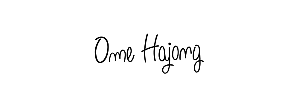 Use a signature maker to create a handwritten signature online. With this signature software, you can design (Angelique-Rose-font-FFP) your own signature for name Ome Hajong. Ome Hajong signature style 5 images and pictures png