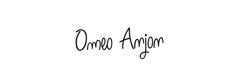 How to make Omeo Anjon name signature. Use Angelique-Rose-font-FFP style for creating short signs online. This is the latest handwritten sign. Omeo Anjon signature style 5 images and pictures png