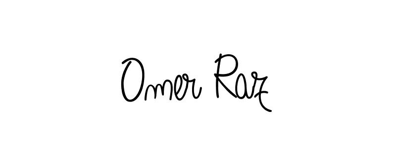 Omer Raz stylish signature style. Best Handwritten Sign (Angelique-Rose-font-FFP) for my name. Handwritten Signature Collection Ideas for my name Omer Raz. Omer Raz signature style 5 images and pictures png