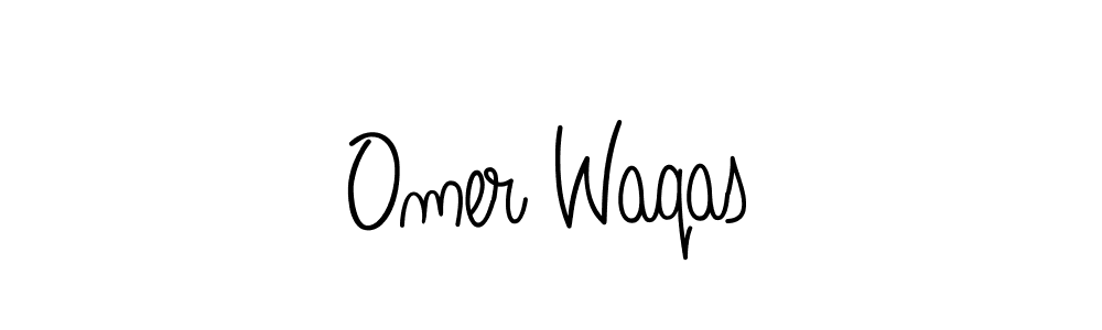 You should practise on your own different ways (Angelique-Rose-font-FFP) to write your name (Omer Waqas) in signature. don't let someone else do it for you. Omer Waqas signature style 5 images and pictures png