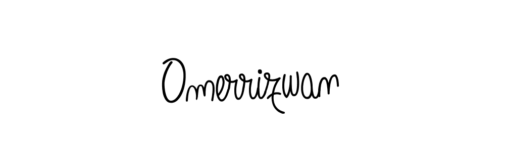 You should practise on your own different ways (Angelique-Rose-font-FFP) to write your name (Omerrizwan) in signature. don't let someone else do it for you. Omerrizwan signature style 5 images and pictures png