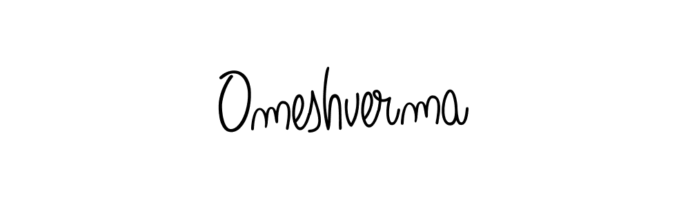 Use a signature maker to create a handwritten signature online. With this signature software, you can design (Angelique-Rose-font-FFP) your own signature for name Omeshverma. Omeshverma signature style 5 images and pictures png