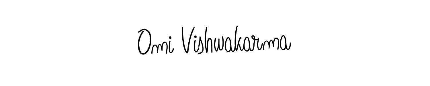 Also we have Omi Vishwakarma name is the best signature style. Create professional handwritten signature collection using Angelique-Rose-font-FFP autograph style. Omi Vishwakarma signature style 5 images and pictures png