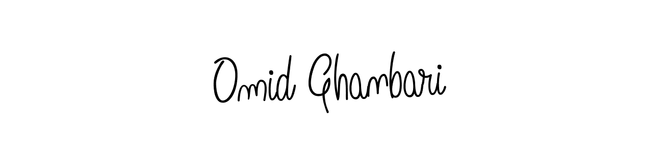 You should practise on your own different ways (Angelique-Rose-font-FFP) to write your name (Omid Ghanbari) in signature. don't let someone else do it for you. Omid Ghanbari signature style 5 images and pictures png