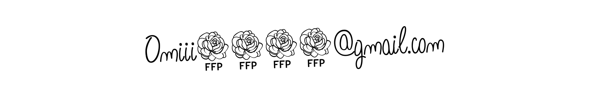 Design your own signature with our free online signature maker. With this signature software, you can create a handwritten (Angelique-Rose-font-FFP) signature for name Omiii7795@gmail.com. Omiii7795@gmail.com signature style 5 images and pictures png