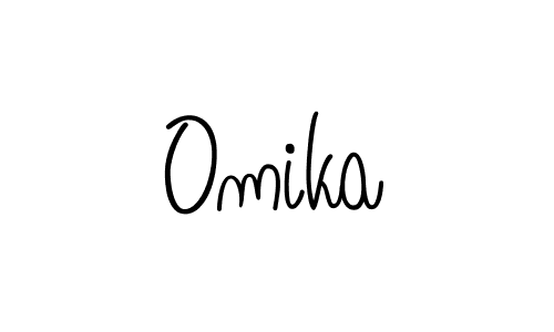 Omika stylish signature style. Best Handwritten Sign (Angelique-Rose-font-FFP) for my name. Handwritten Signature Collection Ideas for my name Omika. Omika signature style 5 images and pictures png