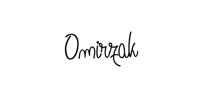 The best way (Angelique-Rose-font-FFP) to make a short signature is to pick only two or three words in your name. The name Omirzak include a total of six letters. For converting this name. Omirzak signature style 5 images and pictures png