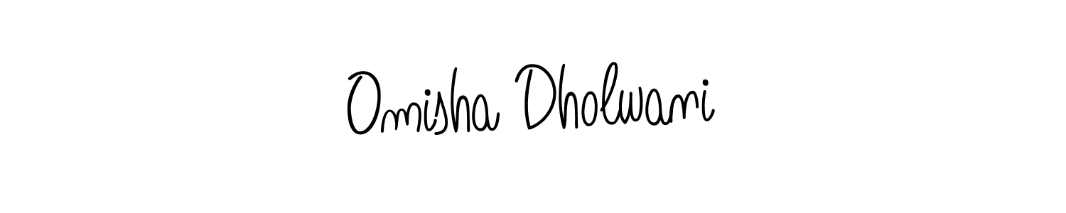 Design your own signature with our free online signature maker. With this signature software, you can create a handwritten (Angelique-Rose-font-FFP) signature for name Omisha Dholwani. Omisha Dholwani signature style 5 images and pictures png