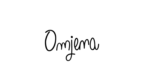 You should practise on your own different ways (Angelique-Rose-font-FFP) to write your name (Omjena) in signature. don't let someone else do it for you. Omjena signature style 5 images and pictures png
