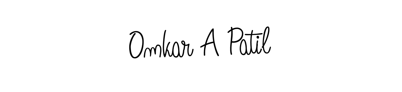 Create a beautiful signature design for name Omkar A Patil. With this signature (Angelique-Rose-font-FFP) fonts, you can make a handwritten signature for free. Omkar A Patil signature style 5 images and pictures png