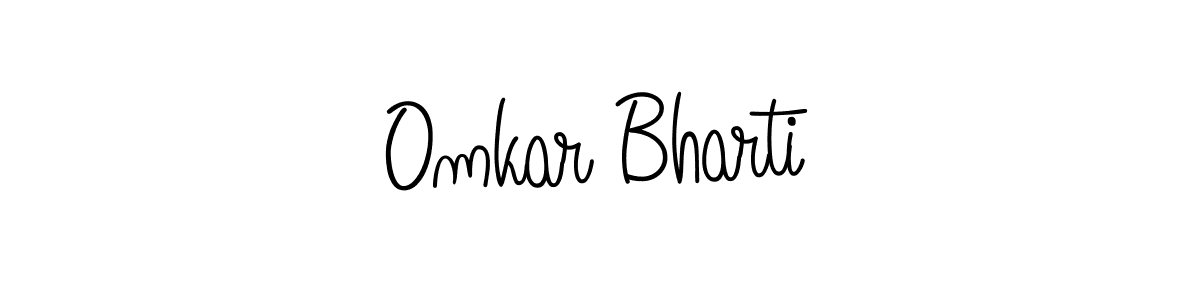 You should practise on your own different ways (Angelique-Rose-font-FFP) to write your name (Omkar Bharti) in signature. don't let someone else do it for you. Omkar Bharti signature style 5 images and pictures png