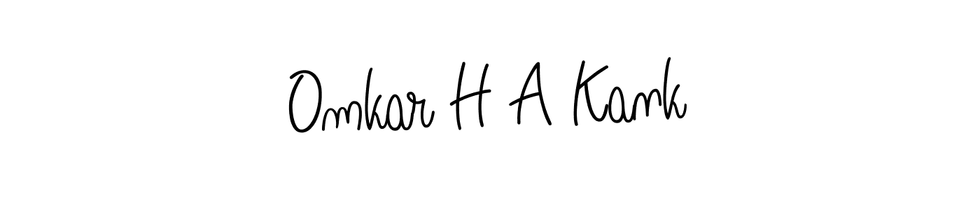 Omkar H A Kank stylish signature style. Best Handwritten Sign (Angelique-Rose-font-FFP) for my name. Handwritten Signature Collection Ideas for my name Omkar H A Kank. Omkar H A Kank signature style 5 images and pictures png