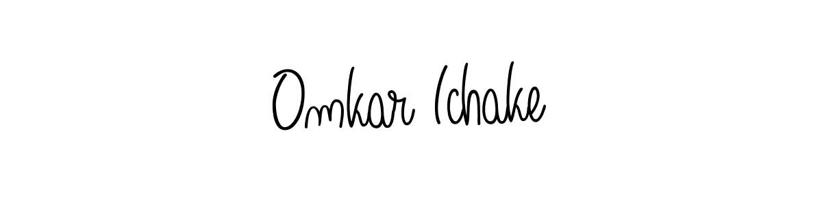 Use a signature maker to create a handwritten signature online. With this signature software, you can design (Angelique-Rose-font-FFP) your own signature for name Omkar Ichake. Omkar Ichake signature style 5 images and pictures png