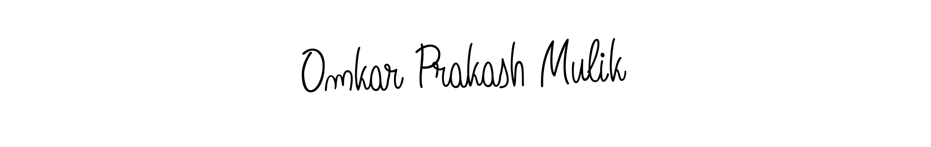 Make a beautiful signature design for name Omkar Prakash Mulik. With this signature (Angelique-Rose-font-FFP) style, you can create a handwritten signature for free. Omkar Prakash Mulik signature style 5 images and pictures png