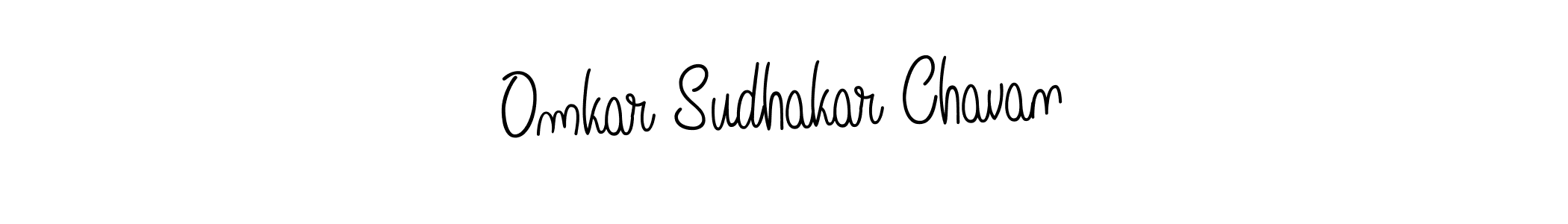 How to make Omkar Sudhakar Chavan name signature. Use Angelique-Rose-font-FFP style for creating short signs online. This is the latest handwritten sign. Omkar Sudhakar Chavan signature style 5 images and pictures png