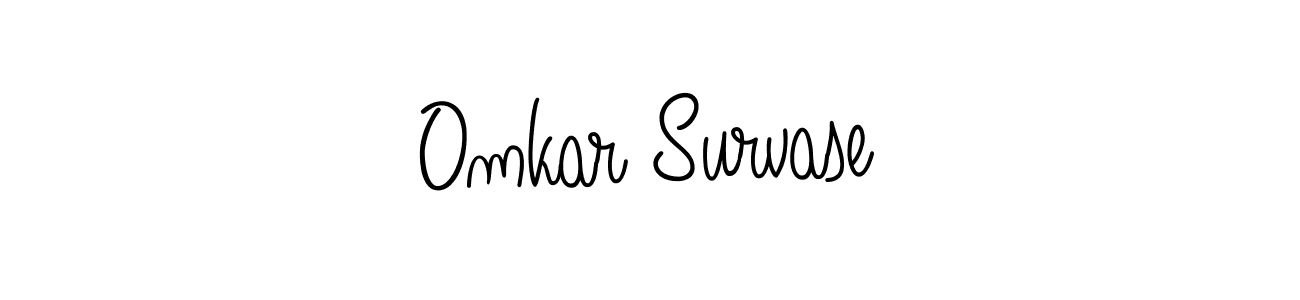 Create a beautiful signature design for name Omkar Survase. With this signature (Angelique-Rose-font-FFP) fonts, you can make a handwritten signature for free. Omkar Survase signature style 5 images and pictures png