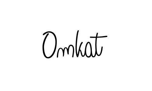 You should practise on your own different ways (Angelique-Rose-font-FFP) to write your name (Omkat) in signature. don't let someone else do it for you. Omkat signature style 5 images and pictures png