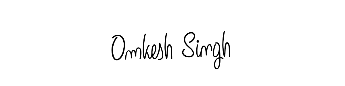 How to make Omkesh Singh name signature. Use Angelique-Rose-font-FFP style for creating short signs online. This is the latest handwritten sign. Omkesh Singh signature style 5 images and pictures png