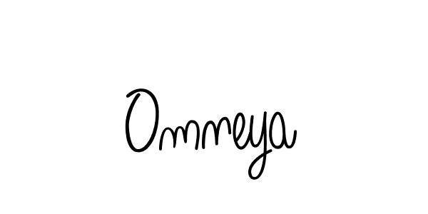 Omneya stylish signature style. Best Handwritten Sign (Angelique-Rose-font-FFP) for my name. Handwritten Signature Collection Ideas for my name Omneya. Omneya signature style 5 images and pictures png