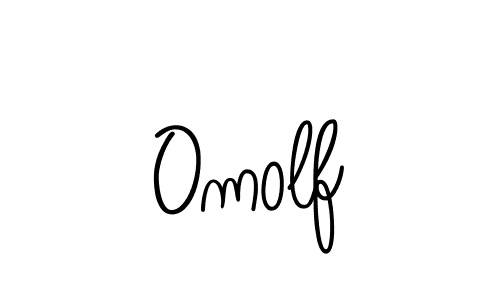 You should practise on your own different ways (Angelique-Rose-font-FFP) to write your name (Omolf) in signature. don't let someone else do it for you. Omolf signature style 5 images and pictures png