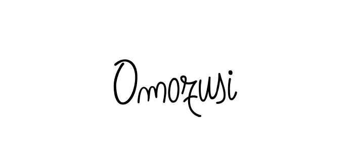 The best way (Angelique-Rose-font-FFP) to make a short signature is to pick only two or three words in your name. The name Omozusi include a total of six letters. For converting this name. Omozusi signature style 5 images and pictures png