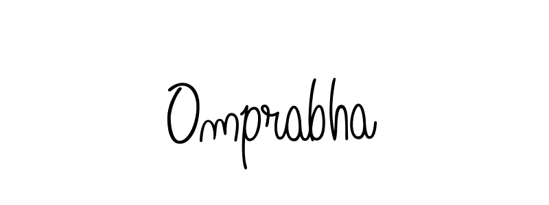 Also we have Omprabha name is the best signature style. Create professional handwritten signature collection using Angelique-Rose-font-FFP autograph style. Omprabha signature style 5 images and pictures png