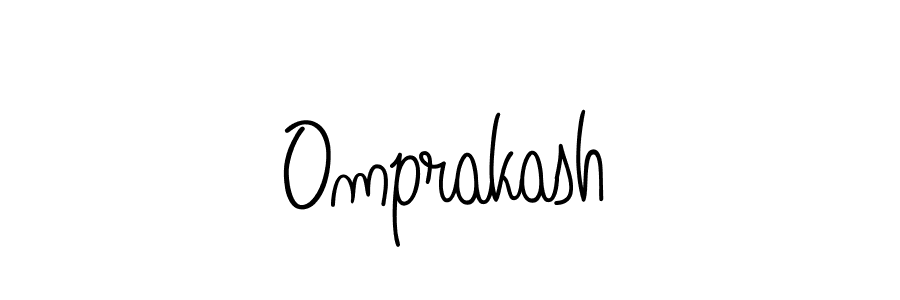 How to make Omprakash name signature. Use Angelique-Rose-font-FFP style for creating short signs online. This is the latest handwritten sign. Omprakash signature style 5 images and pictures png
