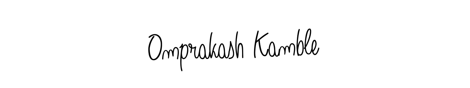 Make a beautiful signature design for name Omprakash Kamble. With this signature (Angelique-Rose-font-FFP) style, you can create a handwritten signature for free. Omprakash Kamble signature style 5 images and pictures png