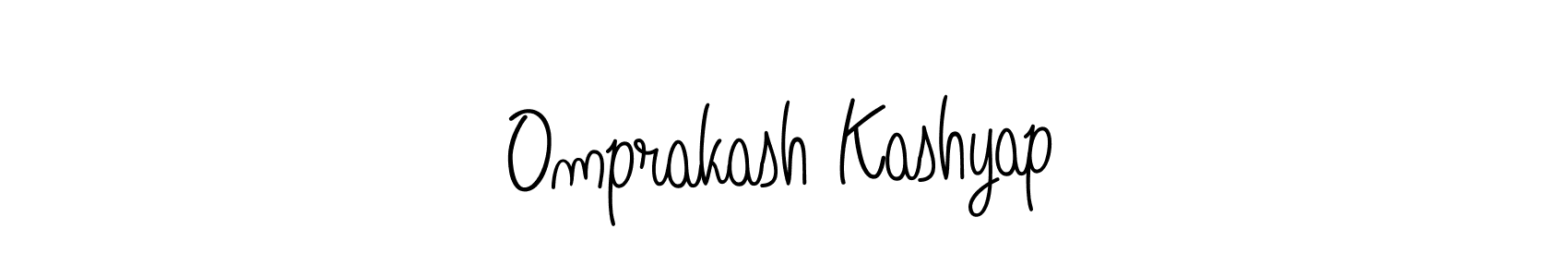 Design your own signature with our free online signature maker. With this signature software, you can create a handwritten (Angelique-Rose-font-FFP) signature for name Omprakash Kashyap. Omprakash Kashyap signature style 5 images and pictures png