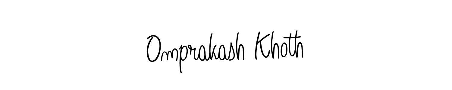 Make a beautiful signature design for name Omprakash Khoth. With this signature (Angelique-Rose-font-FFP) style, you can create a handwritten signature for free. Omprakash Khoth signature style 5 images and pictures png