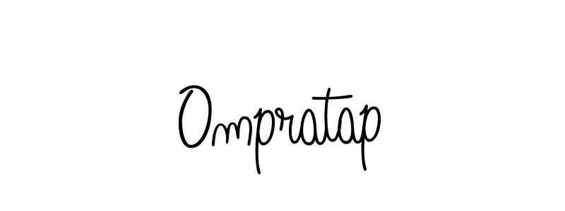 Use a signature maker to create a handwritten signature online. With this signature software, you can design (Angelique-Rose-font-FFP) your own signature for name Ompratap. Ompratap signature style 5 images and pictures png