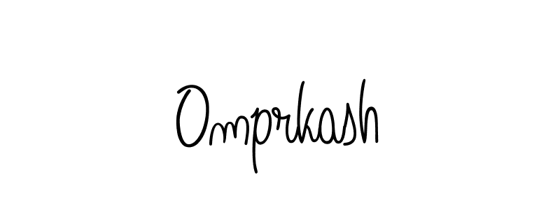 Make a beautiful signature design for name Omprkash. With this signature (Angelique-Rose-font-FFP) style, you can create a handwritten signature for free. Omprkash signature style 5 images and pictures png