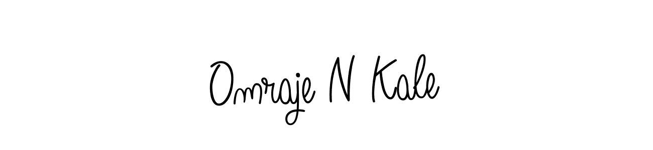 How to make Omraje N Kale name signature. Use Angelique-Rose-font-FFP style for creating short signs online. This is the latest handwritten sign. Omraje N Kale signature style 5 images and pictures png