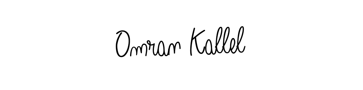 Use a signature maker to create a handwritten signature online. With this signature software, you can design (Angelique-Rose-font-FFP) your own signature for name Omran Kallel. Omran Kallel signature style 5 images and pictures png