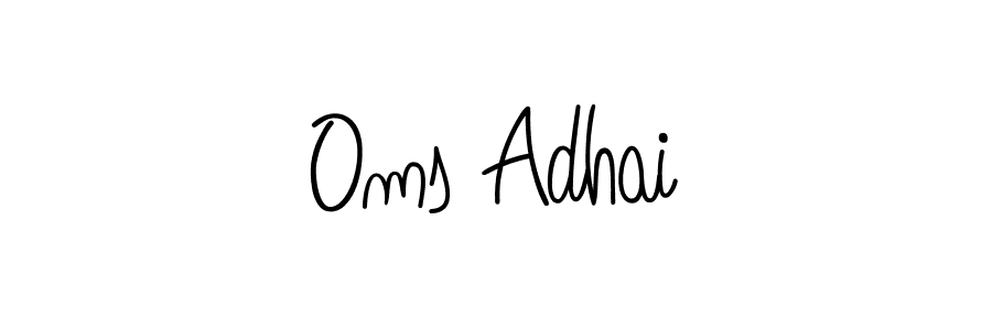 Once you've used our free online signature maker to create your best signature Angelique-Rose-font-FFP style, it's time to enjoy all of the benefits that Oms Adhai name signing documents. Oms Adhai signature style 5 images and pictures png