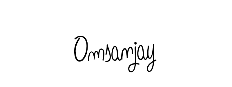 How to make Omsanjay name signature. Use Angelique-Rose-font-FFP style for creating short signs online. This is the latest handwritten sign. Omsanjay signature style 5 images and pictures png