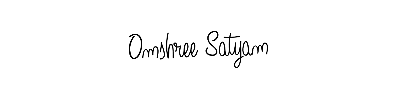 The best way (Angelique-Rose-font-FFP) to make a short signature is to pick only two or three words in your name. The name Omshree Satyam include a total of six letters. For converting this name. Omshree Satyam signature style 5 images and pictures png