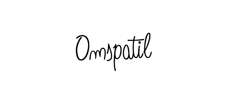 You should practise on your own different ways (Angelique-Rose-font-FFP) to write your name (Omspatil) in signature. don't let someone else do it for you. Omspatil signature style 5 images and pictures png