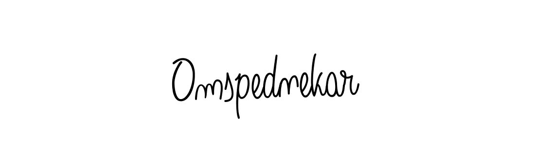 Design your own signature with our free online signature maker. With this signature software, you can create a handwritten (Angelique-Rose-font-FFP) signature for name Omspednekar. Omspednekar signature style 5 images and pictures png