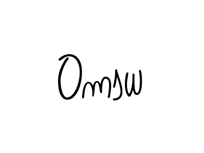You should practise on your own different ways (Angelique-Rose-font-FFP) to write your name (Omsw) in signature. don't let someone else do it for you. Omsw signature style 5 images and pictures png