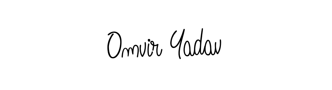Omvir Yadav stylish signature style. Best Handwritten Sign (Angelique-Rose-font-FFP) for my name. Handwritten Signature Collection Ideas for my name Omvir Yadav. Omvir Yadav signature style 5 images and pictures png