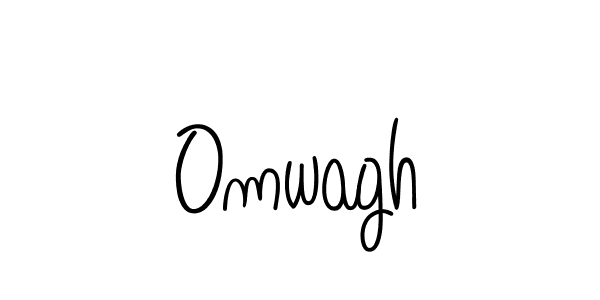 How to make Omwagh name signature. Use Angelique-Rose-font-FFP style for creating short signs online. This is the latest handwritten sign. Omwagh signature style 5 images and pictures png